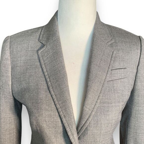J.Crew Schoolboy Heather Gray Wool Blend Tailored Blazer Jacket 2 Petite - Picture 4 of 12